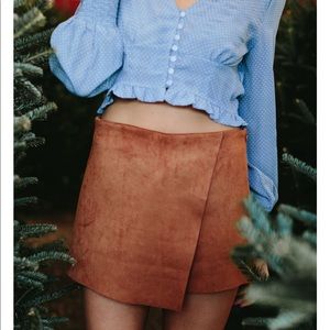Vestique Never Enough Faux Suede Skort medium
